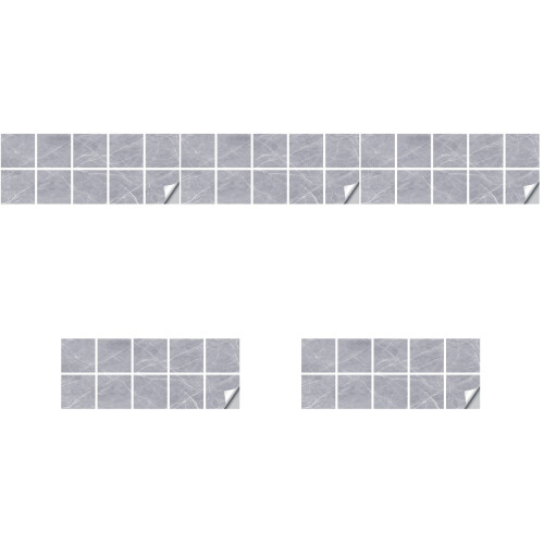 50Sheets Grey Self-Adhesive Kitchen Decorative Wall Tiles Sticker 2