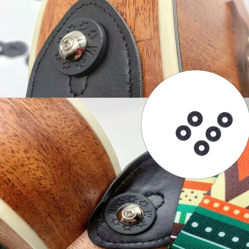 Quality Rubber Strap Lock Strap Button Lock for Guitar-Green 2