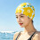 Skin Friendly Silicone Swimming Cap Fun Pattern-Milky white b 4
