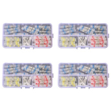200 StüCke Stecker Schrumpf Sordering Terminal Wasserdichte LöT Muffe Rohr Draht Isolierte Stoß Verbinder Diy Elektronische Kabel Kit