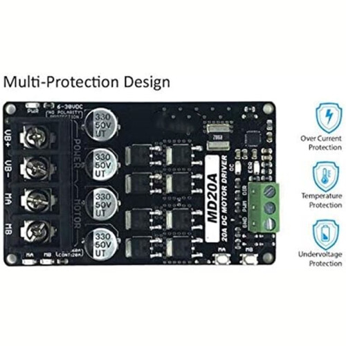 MD20A Cytron 20Amp 6V-30V  Motor Driver Speed Controller Module for Brushed  Motor for Robotics DIY 1