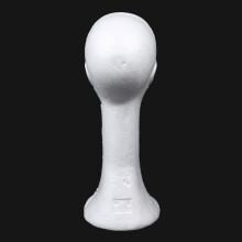 3X Modelo de Cabeça de Espuma de Pescoço Comprido Feminino óCulos Peruca de Cabelo Manequim Chapéu Suporte de Isopor
