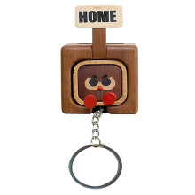 Creatives Wooden Key Hooks with Funny Facial Expressions, Cute Wooden Keychain Hooks, for Entryways, Home Decor, Gift A