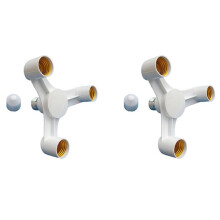 2X 3In1 E27 Bis E27 Erweiterte LED-Lampenfassung Splitter Adapterhalter Hohe Qualität für Fotostudio Fotografie