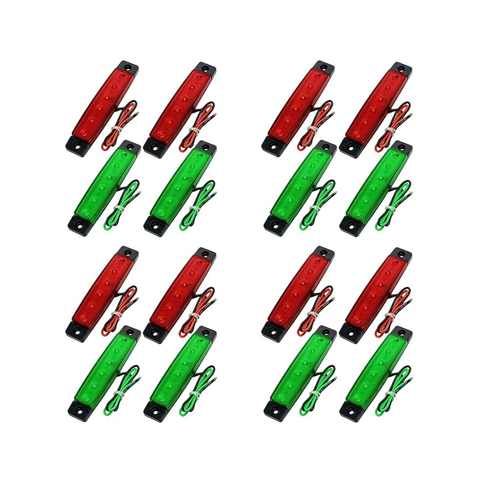 16Pcs Boat Navigation Led Lights Stern Lights Boats Starboard 12V Red/Green/Light 6031092507058
