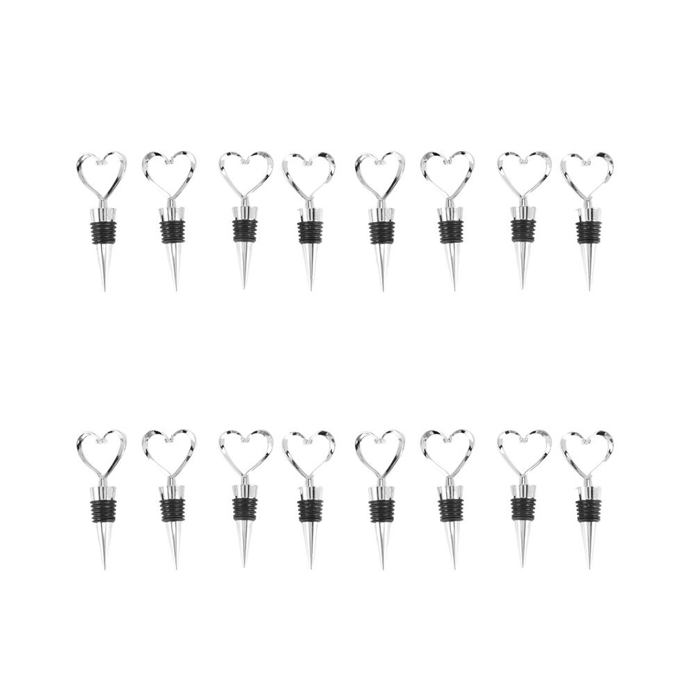 16Pcs Heart Wine Bottle Stoppers, Champagne Colser For Sealing Wine, Beer - Love Decorative Wine Corks 6031119536993