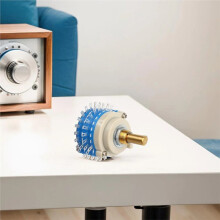 Rotary for Electronics 6mm Shaft Diameter 24 Step Rotary Length of 20mm Shaft Made-Before-Break Mechanism