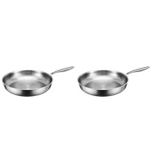 2X Titanium Steel Frying Pan Uncoated Non Stick Pan Fish Scale Hammer Pattern Steak Frying Pan Kitchen Cookware,C