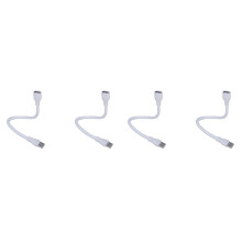 4 Stück Flexible USB-Verlängerungskabel, Stecker auf Buchse, mit 2-Adrigem Netzteil, Ideal zum Lesen über USB-Licht Am Laptop