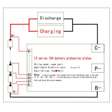 6X 13S 48V 15A Li-Ion Lipolymer Akku Schutz Platine BMS Platine mit Kühlkörper für E-Bike EScooter