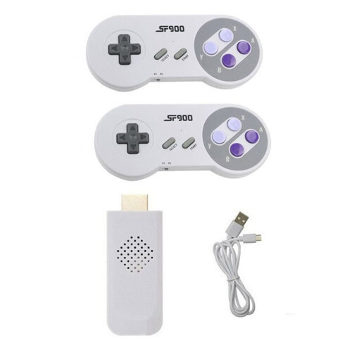 Console per Videogiochi Retrò SF900 HD Game Stick con 5000 Giochi per Controller Wireless NES SNES Console A 16 Bit