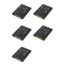 5X 2 em 1 Combine M.2 NGFF Chave B e MSATA SSD para Adaptador SATA3 2.5 com Caixa de Plástico SSD