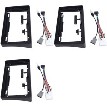 3 Set 9 Inch Car Radio Frame for NAVARA D40 2006-2012 Dash Kit Install Facia Console Bezel Adapter