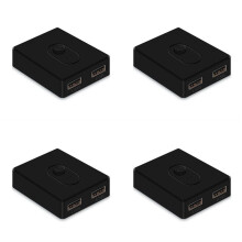 4X USB 2.0 KVM 1X2/2X1 Switcher USB Splitter Shared Controller für Laptop Computer Drucker Tastatur Maus, B