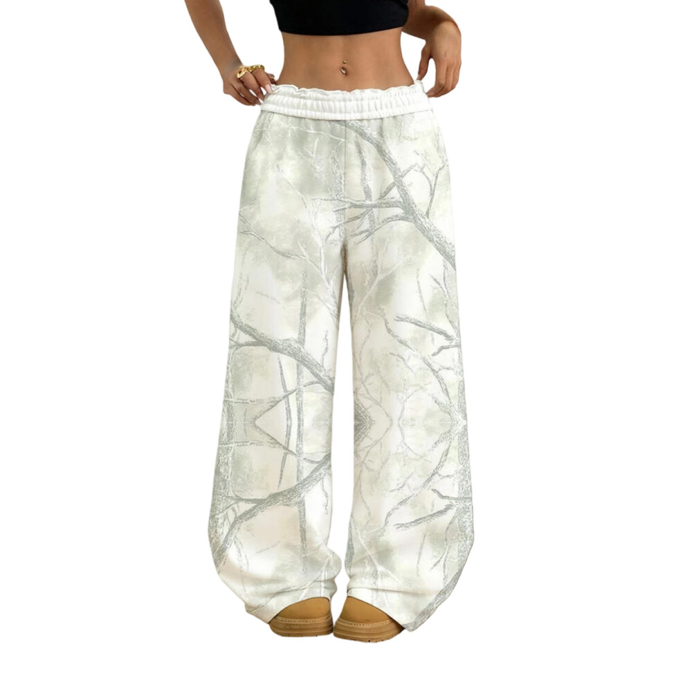 Palazzo Pants Elastic Waist Casual Wide Leg Trousers with-6 XXL