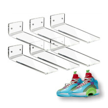 12 Pack Acrylic Floating Sneaker Shelves Clear Shoe Display Stand Room Decor for Display Collectible Shoe&Sneaker