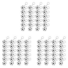 72 Pack Witte Voetbal Sleutelhangers, Voetbal Stressbal Sleutelhangers,Sportbal Sleutelhangers, School Carnaval Beloning voor Kinderen