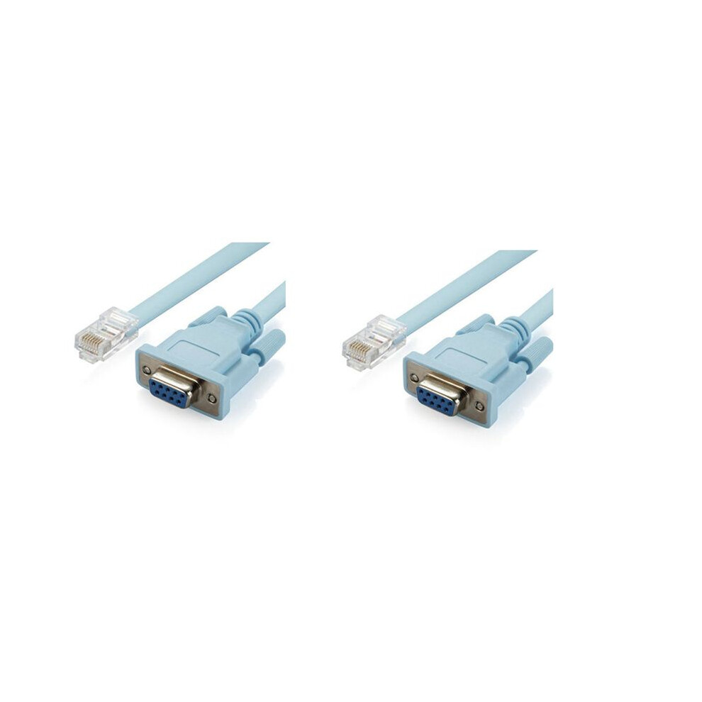 2X Usb Console Cable Rj45 Cat5 Ethernet To Rs232 Db9 Com Port Serial Female Rollover Routers Network Adapter Cable 1.8M 4711354470949