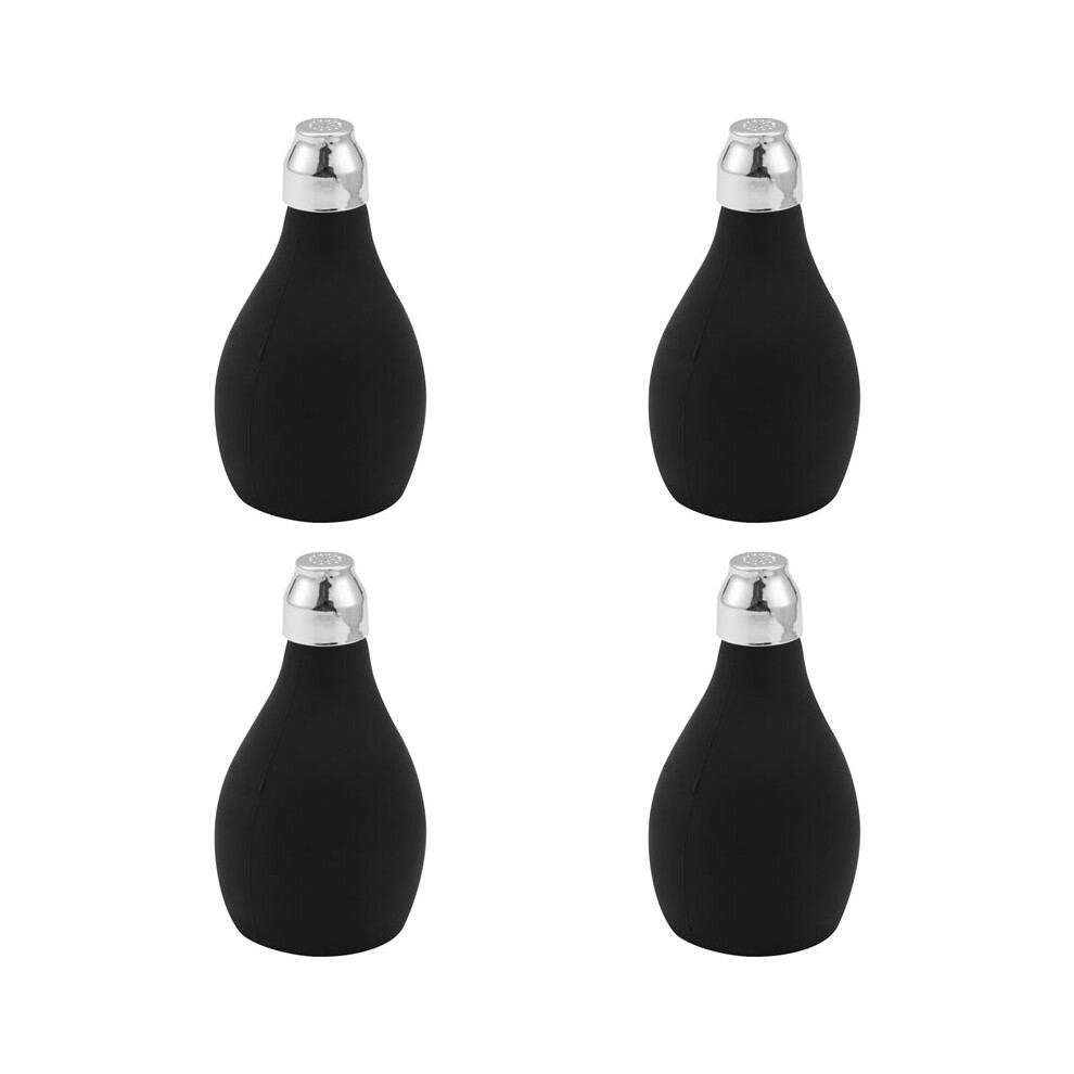 4X Powder Spray Bottle, Refillable Silicone Powder Dispenser Empty Powder Container for Barber, Black Powder Sprayer
