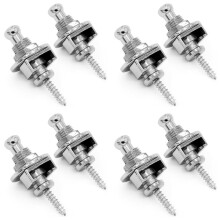 Premium Guitar Strap Locks and Buttons Security Quick Release Straplocks Strap Retainer System Nickel (Pack of 8)
