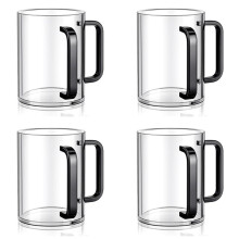 4X Hand Washing Cup with Dual Handles Acrylic Washing Cup for Netilat YadayimNegel Vasser Wash Cup Handles Black