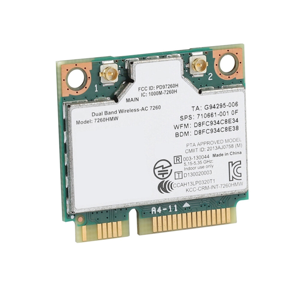 Intel 7260Ac 867Mbps Dual Band Wifi Card 7055741801518