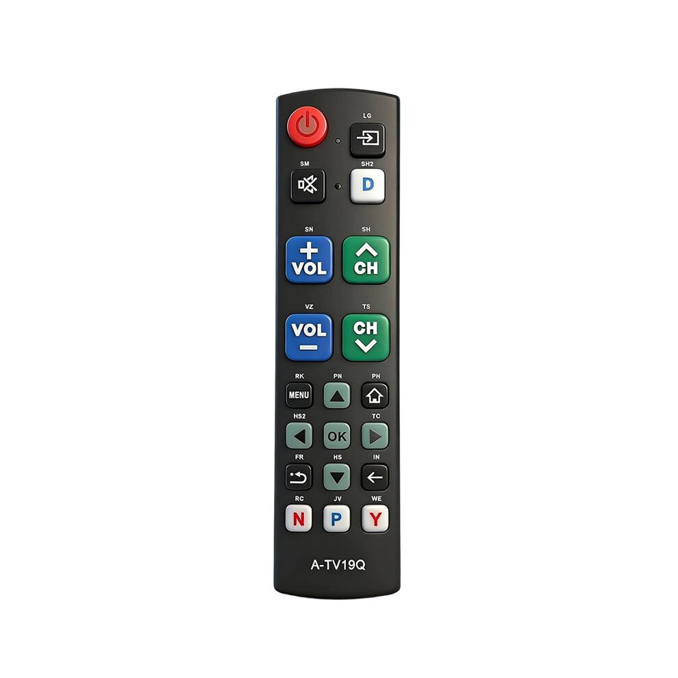 A-Tv19q Universal Button Tv Remote For Seniors Easy To Use And Set With Learning Functions Fit Most Tv 6032227071567