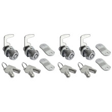 4X Drawer and Cabinet Lock, Tubular Cam Replacement Lock Hook with Key for Storage Door Security File Drawer Cabinet