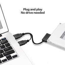 3X USB2.0 auf 6+7 13Pin Slimline Slim  Kabel mit Externem USB 2.0 Netzteil für Laptop CD-ROM DVD-ROM ODD Adapter