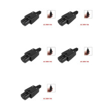 5X Zwarte IEC320 C15 Vrouwelijke Stopcontact-Voedingsadapterconnector AC 250V 10A