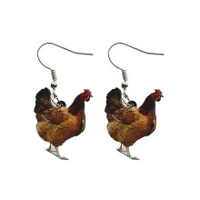 Imitation Animal Earrings Personality Funny Acrylic Printing Simple-earrings