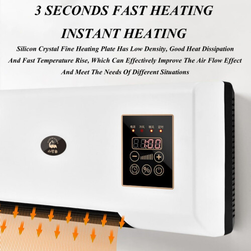Multi-Functional Portable Heating and Cooling Appliance, Wall or Desktop Use with Timer for Indoor Spaces 1