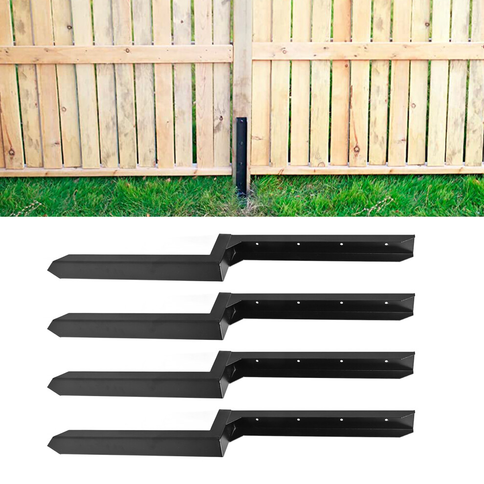 Heavy Duty Steel Fence Post Anchor Kit 4 Pack