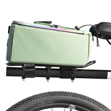Flexible Tasche für zwei Gepäckträger mit geschlossener-Grün