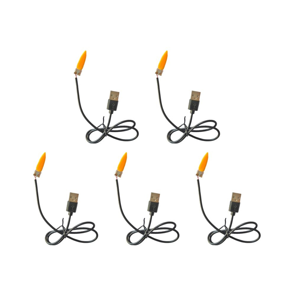 Photos - Other Electrical Equipment 5pcs USB 5V Flame Lamp Simulates Candle Lamp Circuit Board Flame Lamp Circuit Board LED Candle Lights for Parties Bars
