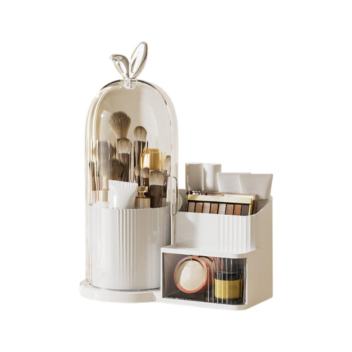 Adaptable Turning Storage Case Excellent For Cosmetics-White