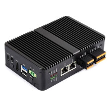 Waveshare Gigabit 2.5G Dual Port Industrial Computer 2 X RS485+2 X RS232 for Raspberry Pi CM5 Dual 4K Output Access to 4G/5G UK