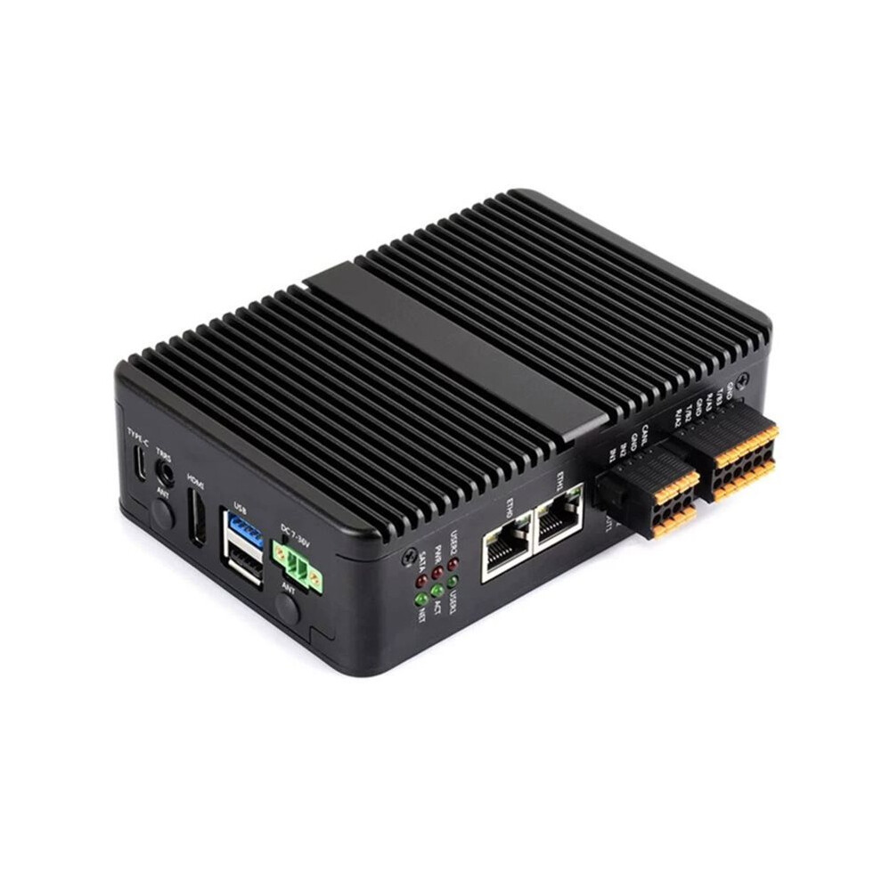 Waveshare Gigabit 2.5G Dual Port Industrial Computer 2 X Rs485+2 X Rs232 For Raspberry Pi Cm5 Dual 4K Output Access To 4G/5G Eu 6031535530643