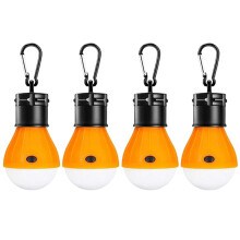 LED-Kampeerlantaarn, Superheldere Waterdichte Buitenlamp met Haak, Ideaal voor Wandelen, Vissen en Feesten, 4-Pack Geel