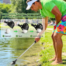 Telescopic Retrievers Picker Upper Portable Collector, Accessories Gift for Golfers
