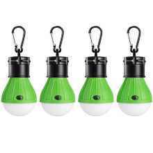Latarnia Kempingowa LED, Superjasna, Wodoodporna Lampa Zewnętrzna z Haczykiem, Idealna na Wędrówki, Wędkowanie, Imprezy, Opakowanie 4 Sztuk, Kolor