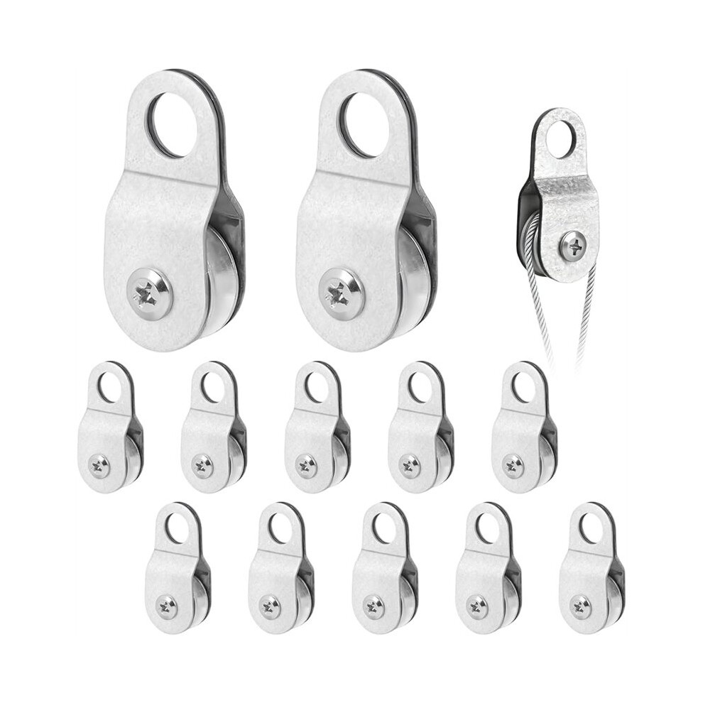 Pack Of 12 Pulleys For Ropes, Pulley With 2 Bearings, Pulley For 6 Mm Ropes, Pulley Load Capacity 50 Kg 6034263397601