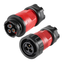1 Set YM-20 3-Kärnig Industriell Vattentät Kontakt IP68 Cirkulärt PBT-Skal med Barriärdockning, Bildfärg