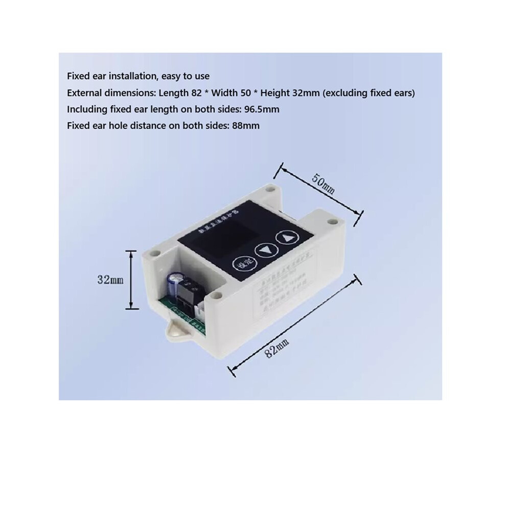 50A Digital Current Detection Meter Hall Sensor Upper And Lower Limit Delay Relay Alarm 4714003580433