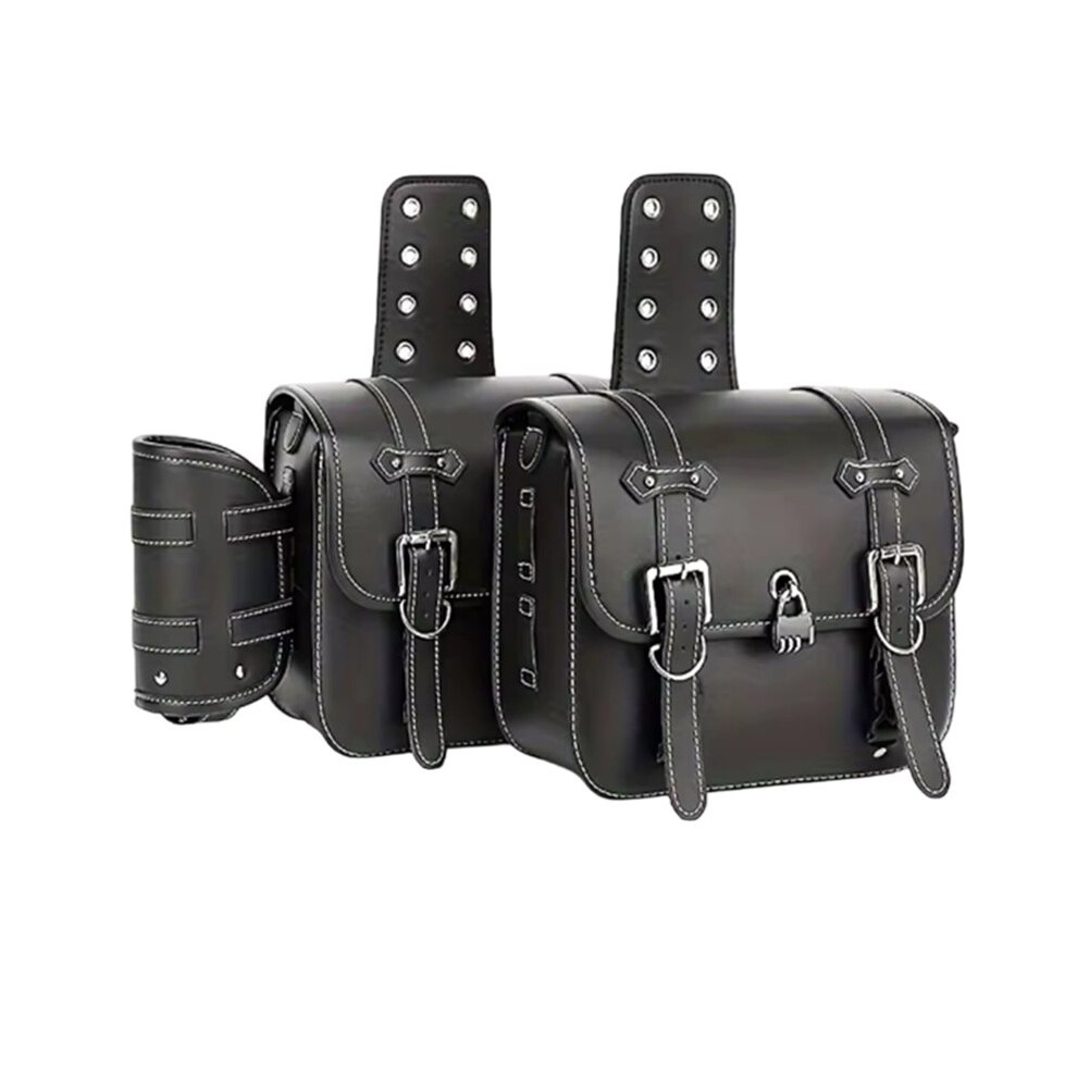 Motorcycle Universal Saddlebag Large Capacity Side Bags Storage Tool For Sportster 883 Black 4714021345090