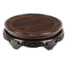 Wooden Display Stand for Miniatures, Tea Sets, and Figurines, 15cm Diameter, Handcrafted