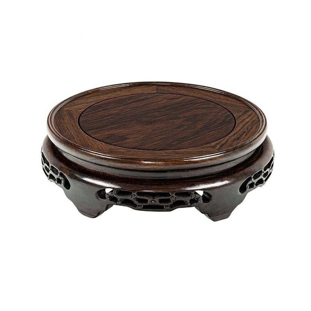 Wooden Display Stand For Miniatures, Tea Sets, And Figurines, 15Cm Diameter, Handcrafted Saudism