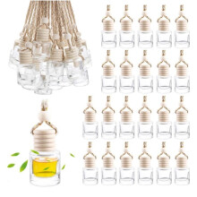 50 Pcs Car Essential Oil Hanging Bottle Empty Car Air Freshener Diffuser Bottle Perfume Glass Bottle