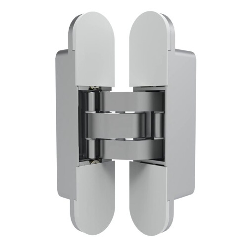 Cerniere A Scomparsa per Porte Segrete, Cerniere per Porte Nascoste, Cerniere A Scomparsa Silenziose e Lisce, Colore Argento.