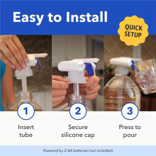Lot de 3 Pompes à Eau Automatiques à Succion, Distributeur D'Eau Anti-Déversement, Portable et Idéal pour les Pique-Niques
